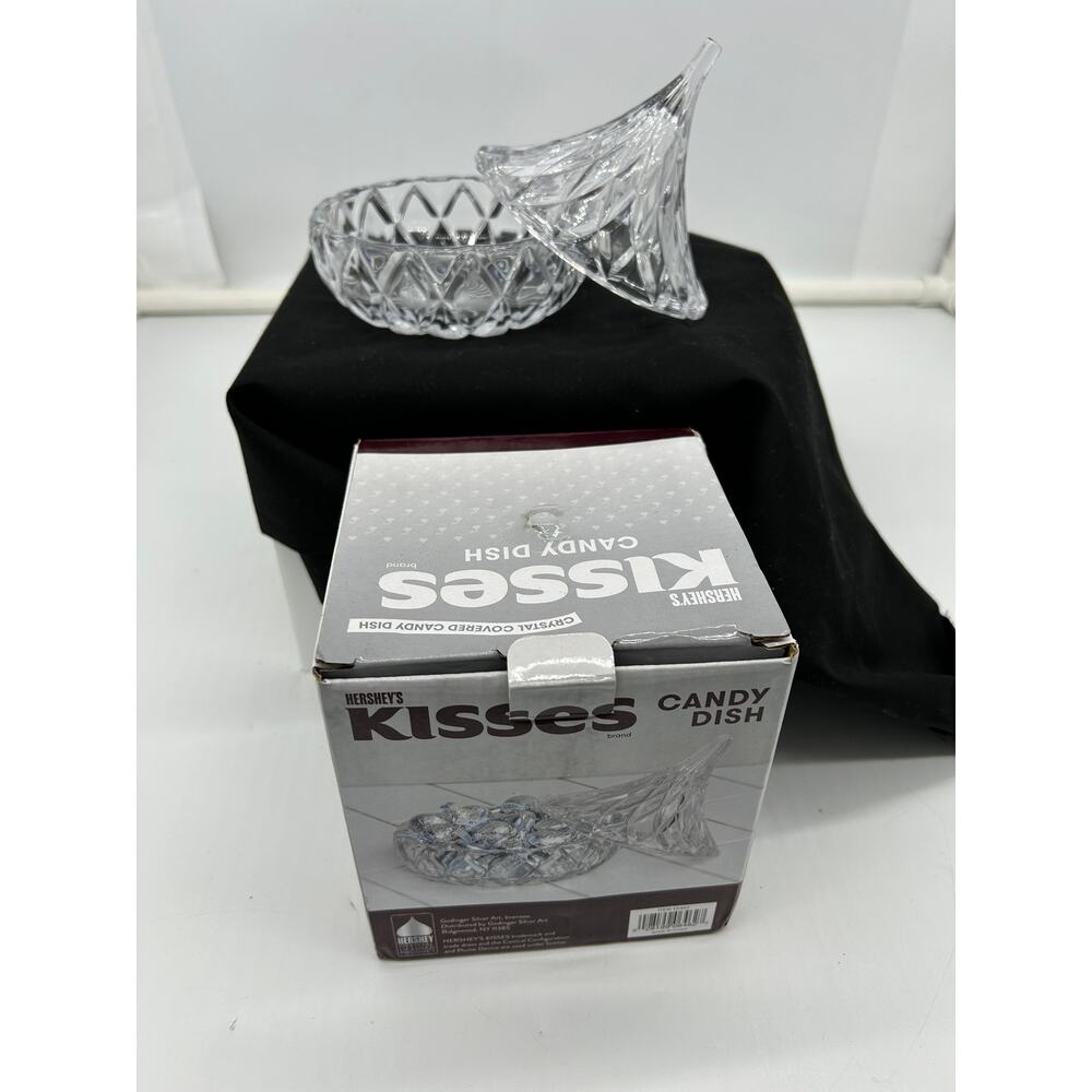 Hershey's Kisses Crystal Cover Candy Dish with original box